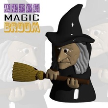 strega Magia scopa arte witcher mini stl Stampa 3d print model - Mito3D