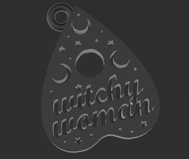 witch woman keychain Jewelry witch keychain keychain  3d print model - Mito3D