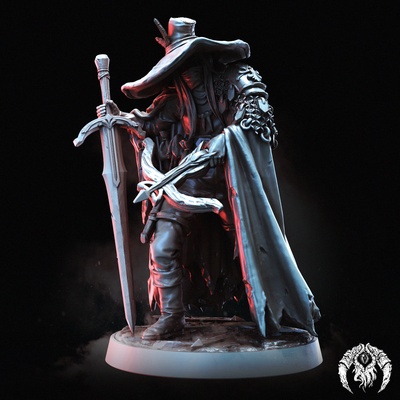 maldición brujas juego héroe horror miniaturas jugador rpg guerra personaje cazador ballesta transmitido sangre espada 32mm 5e sombrío animales fantasía oscura salmo prohibido arco mano ensenada 3d print model - Mito3D