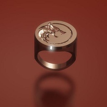 bruxo sinete anel imprimível 3d print model - Mito3D