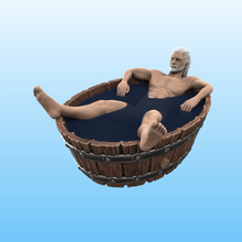 witcher - geralt tub art videogames witcher geral rivia bath tub relax witcher geralt
