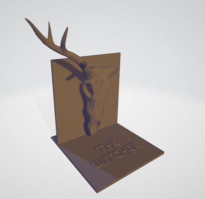 brujo sujetalibros v 2 leshy libro estante soporte hogar casa fuego sapkowski único saga almacenamiento mítico criatura mano decoración fantasía regalo biblioteca 3d print model - Mito3D