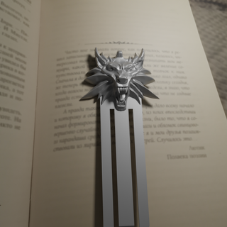 witcher bookmark book read withcher reading literature bookmarker 3d print model - Mito3D