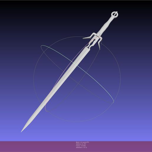 witcher ciri sword printable assembly art 3d-printing replica cosplay costume weapon fantasy the-witcher videogame blade cirilla 3D print model - Mito3D