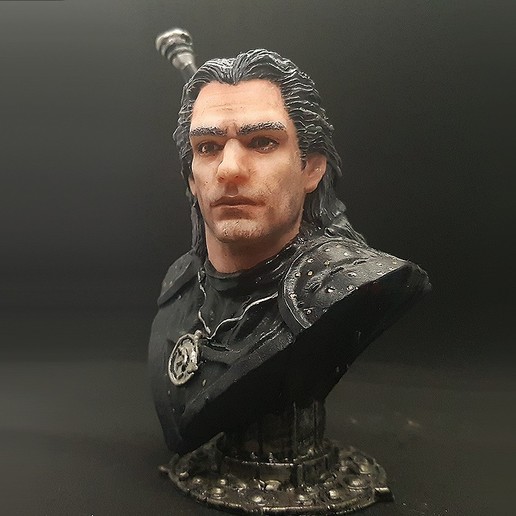 witcher gerolt netflix busto modelo de impressão 3d jogo 3D print model - Mito3D