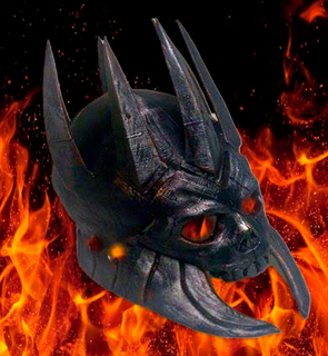 witcher casco maschera arte stl pla resina Halloween Basso poli cranio fantasma paura 3d print model - Mito3D