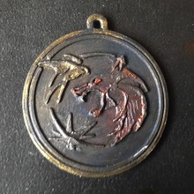 witcher medalhão jóias lobo animais bruxa 3d print model - Mito3D