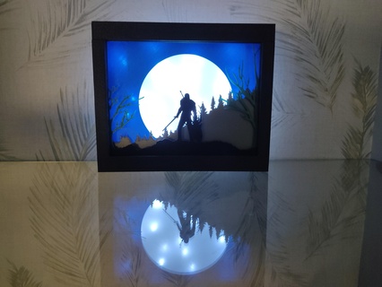 witcher plates light shadow boxes Home box wall mounted wallart the 3d print model - Mito3D