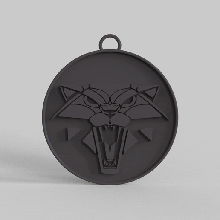 witcher school cat jewelry medallion accessory logo 3d print model - Mito3D