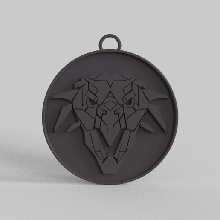 witcher school griffin jewelry medallion accessory logo 3d print model - Mito3D