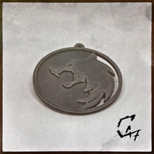 witcher series medallion - wolf art signs logos wied min netflix geralt c47 3d print model - Mito3D