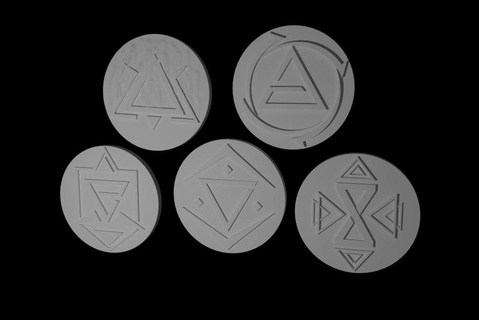witcher sign tokens aard axii coins games igni quen wild hunt witcher3 yrden 3d print model - Mito3D