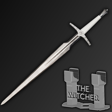 witcher silver sword netflix cosplay prop collins creations 3d gadget medallion scabbard fridge magnet sheath geralt rivia 3d print model - Mito3D