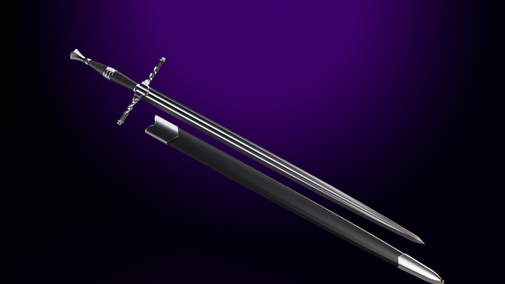 sorceleur acier épée sauvage chasse geralt rivia 3d print model - Mito3D