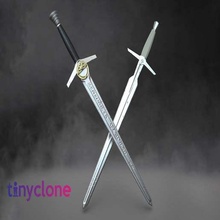 witcher swords netflix henry cavill cosplay cosplayweapon prop fantasy silver steel sword weapon weapons props 3d print model - Mito3D