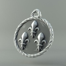 witcher temerian médaille bijoux the 3 3d print model - Mito3D