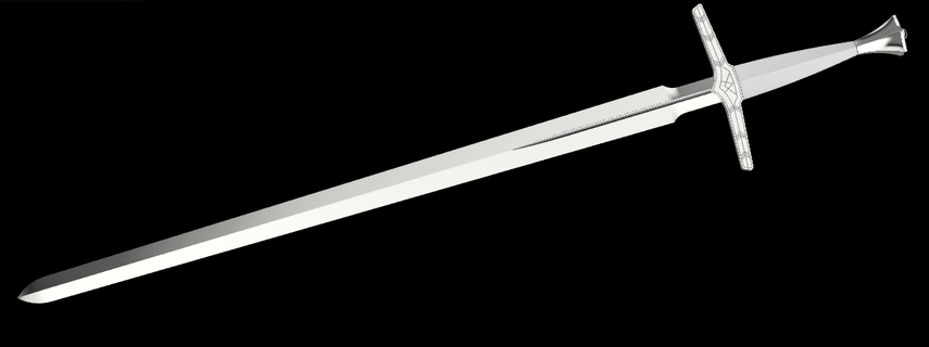 bruxo tv Series geralt prata espada 3d modelo netflix mostrar rivia impressão cosplay suporte Henry cavill fantasia faça 3d print model - Mito3D