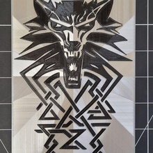 sorceleur Loup mur art Geralt ciri Yennefer sceau symboles épeler panneaux porte décor sorcière wicca runes ancien 3d print model - Mito3D
