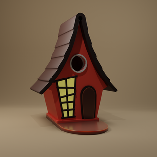 witches bird house print-in-place lawn garden decorations feeder yard outside pet ruin 3d print model - Mito3D