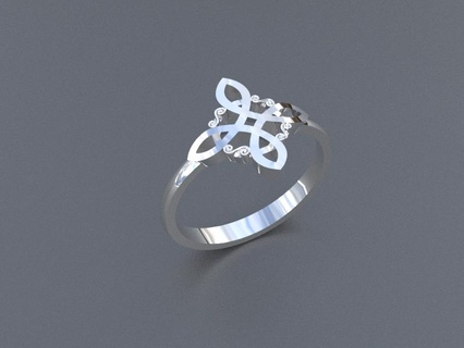 witches knot ring Jewelry ring ring witches' knot witches knot  3d print model - Mito3D