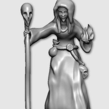 witch art people wizard wargaming miniature mage evil 3d print model - Mito3D