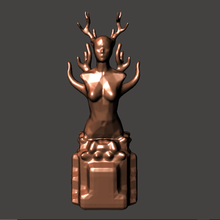 witchy woman statue art sculptures witch sculpture organic oddity nude female druid 3d print model - Mito3D