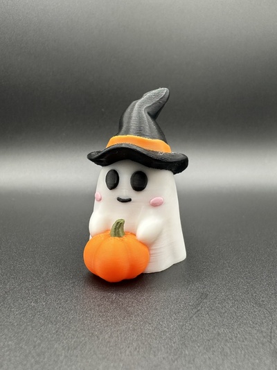 abonnieren halloween hexe geist niedlich kürbis spielzeug hut boo 3d print model - Mito3D