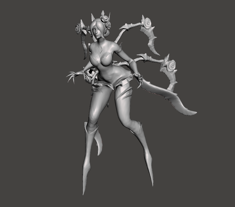 withered rose elise 3d model league legends lol wild rift 3D print model - Mito3D