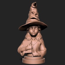mago Harry alfarero estilizado niña magia varita mágica brujería fantasía bruja mágico miniaturas figuritas 3d print model - Mito3D