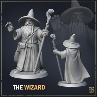wizard tabletop fantasy miniature roleplaying toy 3d print model - Mito3D