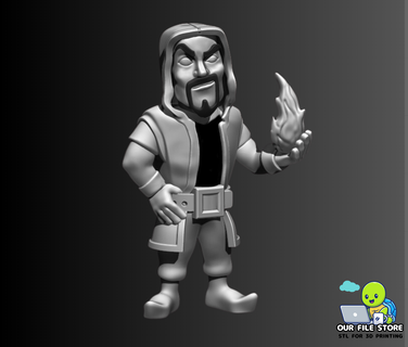 mago choque royale clanes personaje Arte juguete miniatura gamimg juego supercélula medieval rpg 3d print model - Mito3D