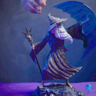 bruxo pruneus mago decoração rpg estátua miniatura casa diorama 3d print model - Mito3D