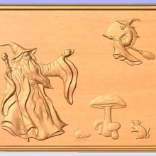 wizard witch various relief stl 3d 3d print model - Mito3D