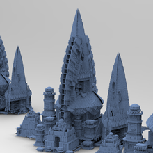 wizards acolyte master tower 2 egypt ancient temple god arab egyptian pyramid archaeology sphinx sculpture statue architectural other kitbash building architecture ship sci fi exterior 3d print model - Mito3D