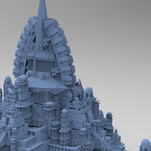 wizards master fortress towers 2 egypt ancient temple god arab egyptian pyramid archaeology sphinx sculpture statue architectural other kitbash building architecture ship sci fi exterior 3d print model - Mito3D