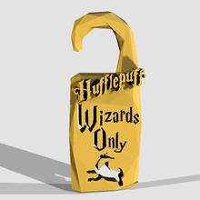 wizards only hufflepuff house harry potter do not disturb home oysterpuff 3d print model - Mito3D