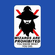 wizards prohibited sign dnd dungeons and dragons fridge magnet funny refrigerator signs signs_logos 3d print model - Mito3D