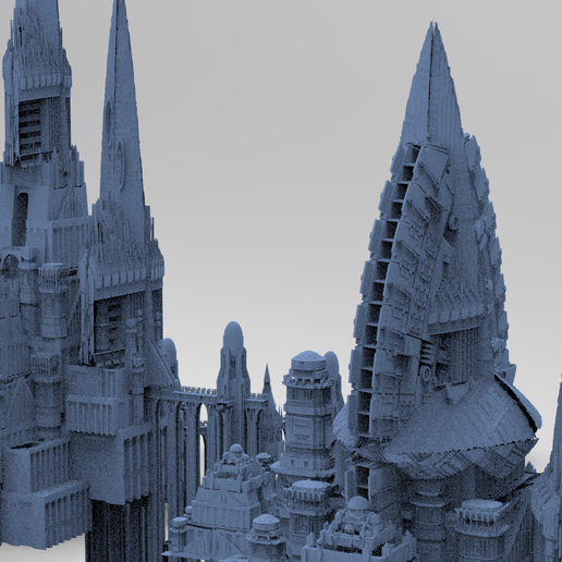 wizards tall towers egypt ancient temple god arab egyptian pyramid archaeology sphinx sculpture statue architectural other kitbash building architecture ship sci fi exterior 3D print model - Mito3D