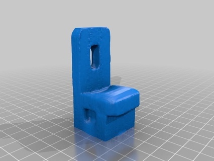 woden chair makerbotdigitizer scan art 3d print model - Mito3D