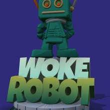 réveillé robot art deuxarbresrobot 3d print model - Mito3D