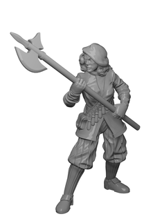 wold maiden 2 polish xvii noble thirty years' war polish-lithuanian commonwealth sabre musketeers cossacks 3d print model - Mito3D