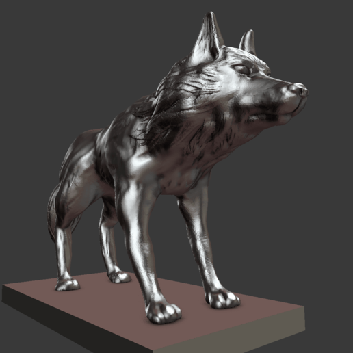 wolf art 3D print model - Mito3D