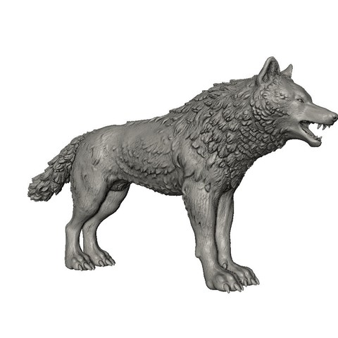 lobo a arte cão hound carnivora canino selvagem besta 3D print model - Mito3D