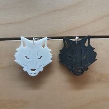 wolf earings 3d print model - Mito3D