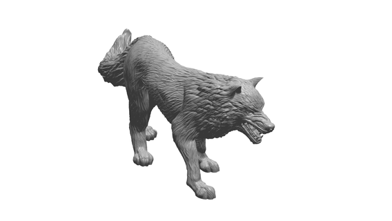 Lobo jogos animal escultura 3d print model - Mito3D