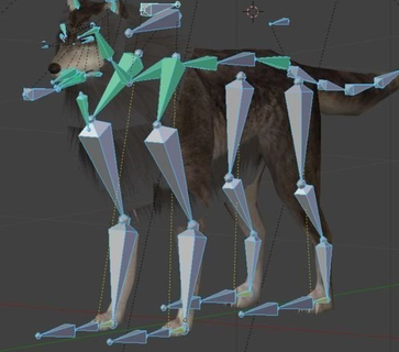 wolf Art wolf game ready rigged animals creature fantasy animated  3d print model - Mito3D