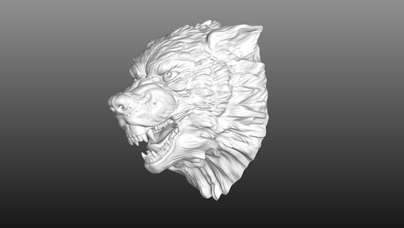 Wolf 3d print model - Mito3D