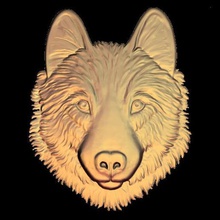 wolf art 3d print model - Mito3D