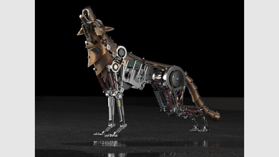 lobo mecánico juego modelo robots robot acción figura cifras 3d print model - Mito3D