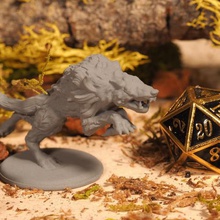 wolf - tabletop miniature game nature animal beast stl file 3d model mini fantasy warhammer gloomhaven pathfinder critical role gaming rpg dnd dungeons dragons 3d print model - Mito3D